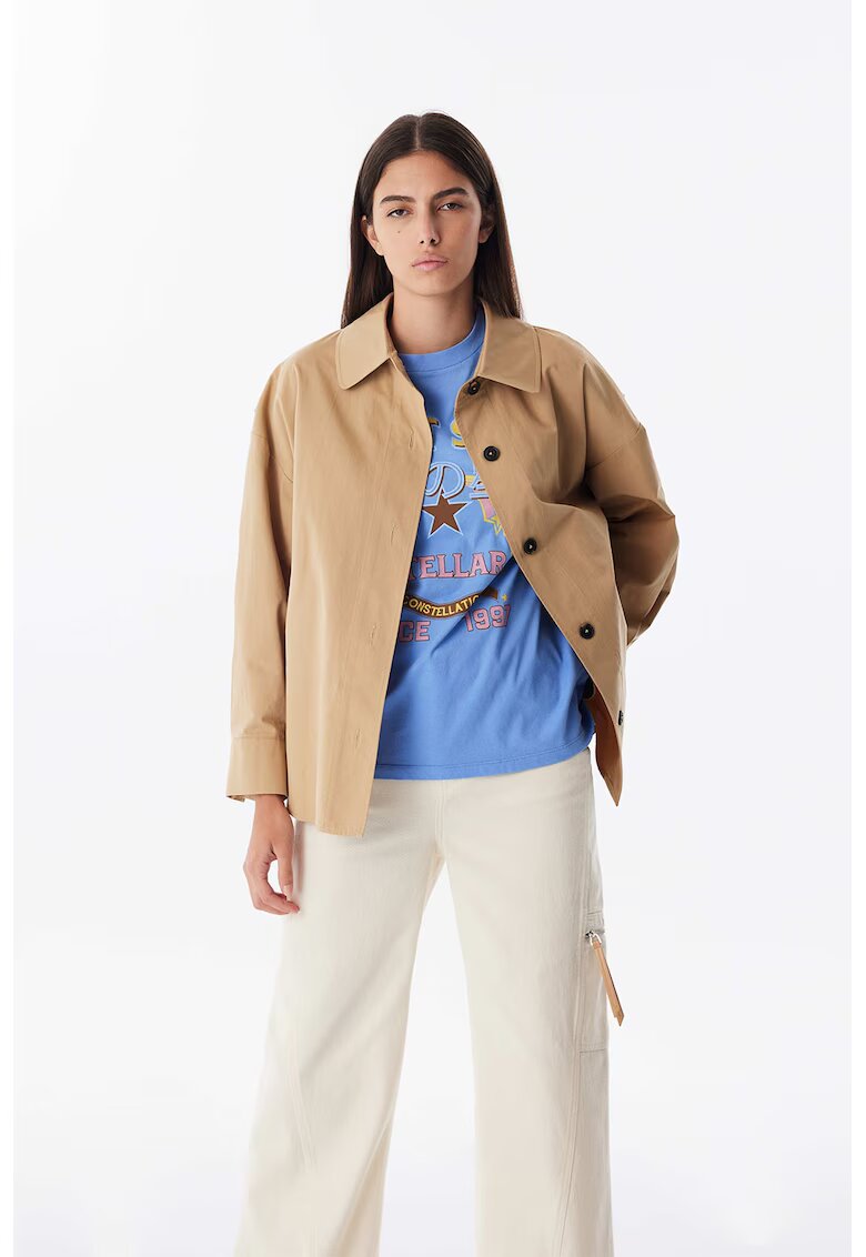TWIST Яке с копчета и овална яка - Камел