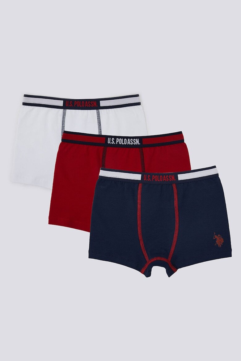 U.S. Polo Assn. Боксерки 3 чифта Бял/Тъмносин
