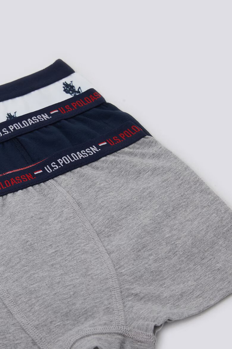 U.S. Polo Assn. Боксерки с лого 3 чифта Сив/Тъмносин