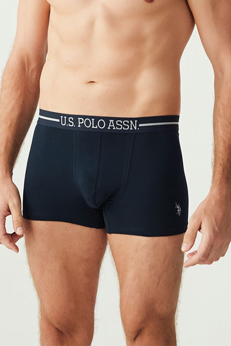 U.S. Polo Assn. Боксерки с лого - 3 чифта Тъмносин