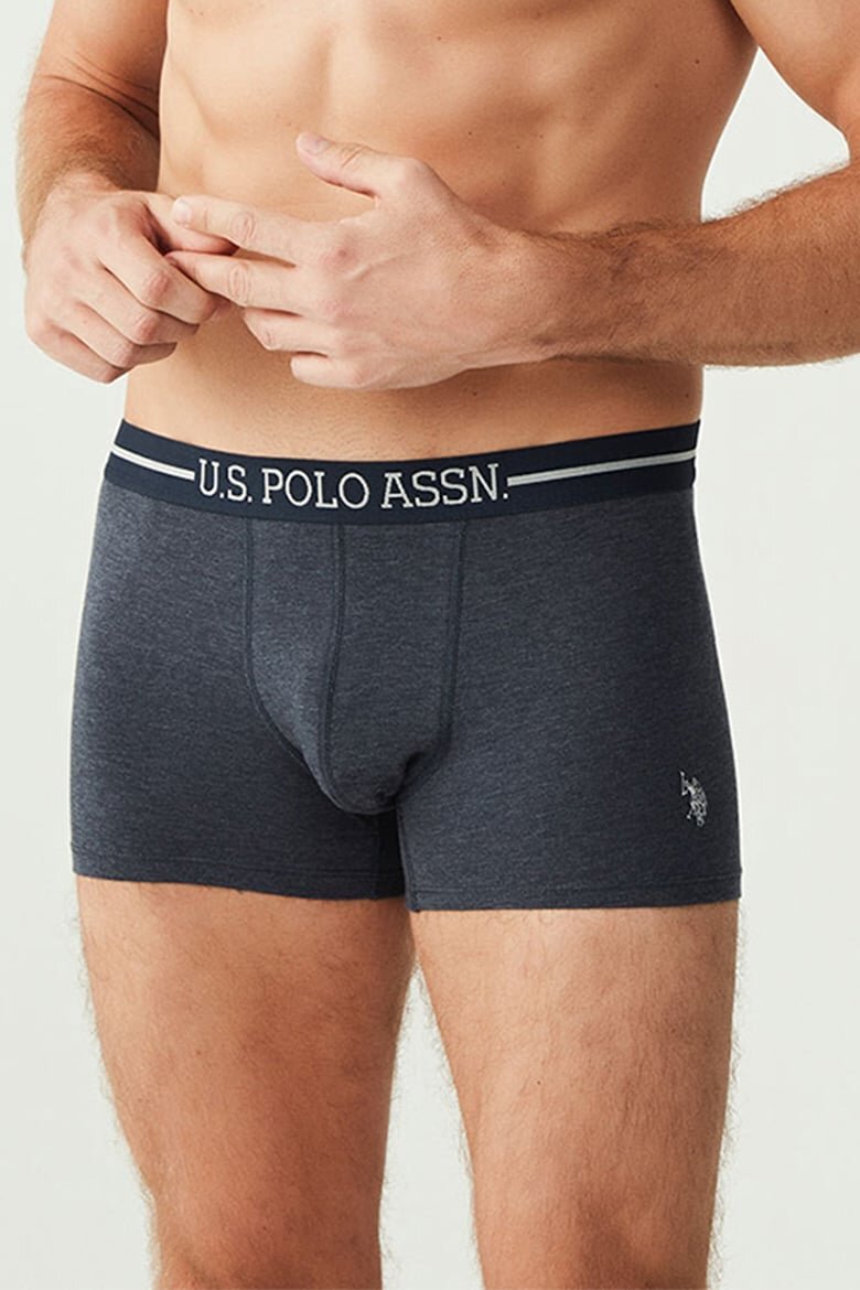 U.S. Polo Assn. Боксерки с лого - 3 чифта Тъмносин