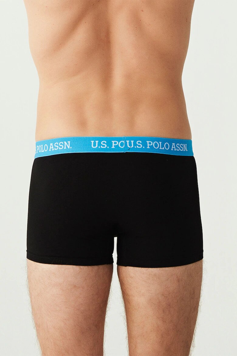 U.S. Polo Assn. Боксерки с памук и лого - 3 чифта Черен