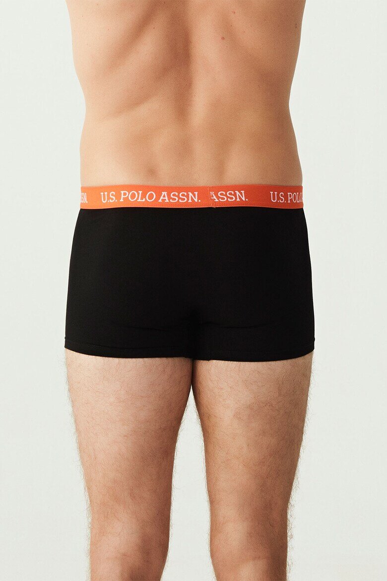 U.S. Polo Assn. Боксерки с памук и лого - 3 чифта Черен