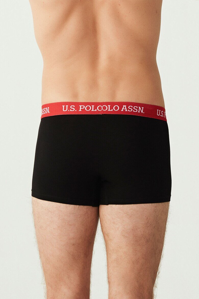 U.S. Polo Assn. Боксерки с памук и лого - 3 чифта Черен