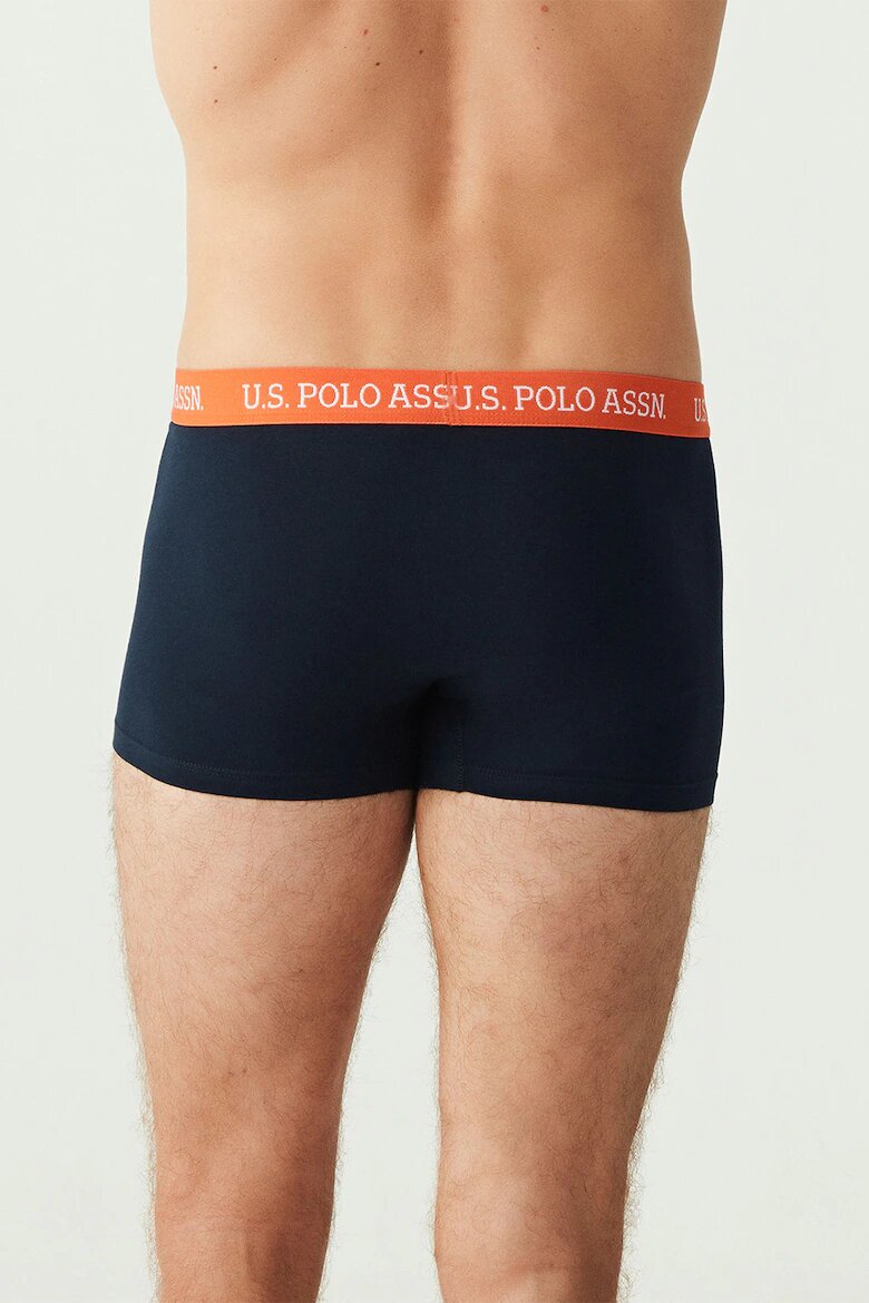 U.S. Polo Assn. Боксерки с памук и лого - 3 чифта Тъмносин