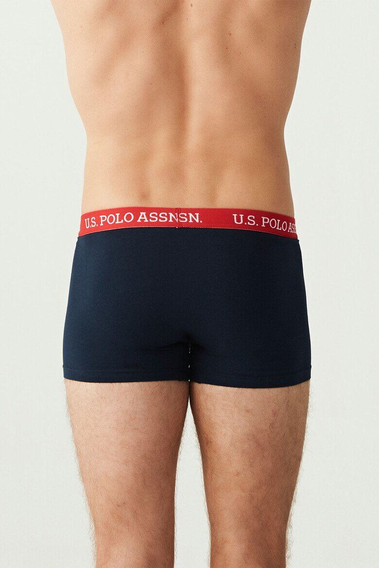 U.S. Polo Assn. Боксерки с памук и лого - 3 чифта Тъмносин