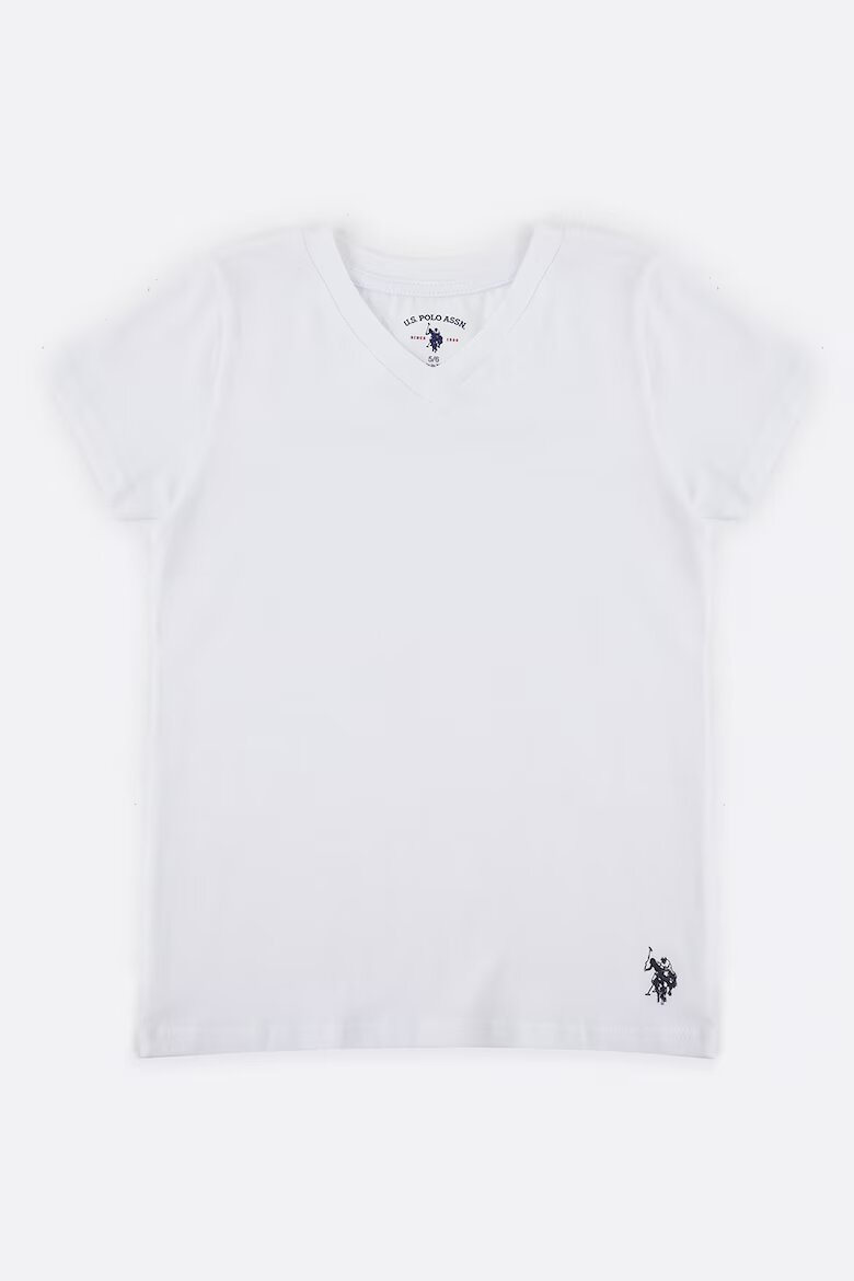 U.S. Polo Assn. Домашна тениска с шпиц Бял