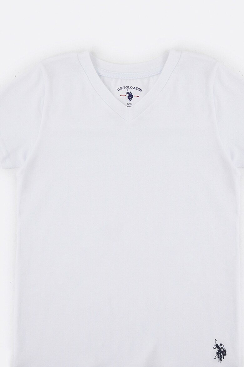 U.S. Polo Assn. Домашна тениска с шпиц Бял