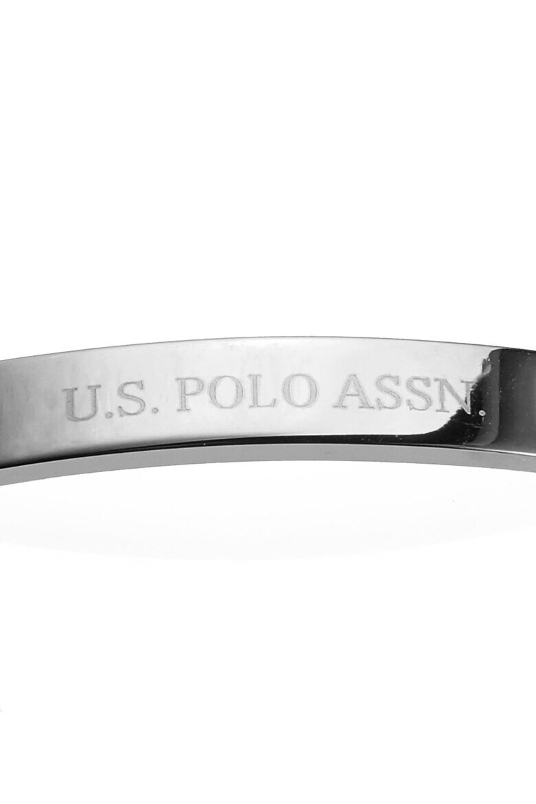 U.S. Polo Assn. Гривна тип верижка с гравирано лого Сребрист