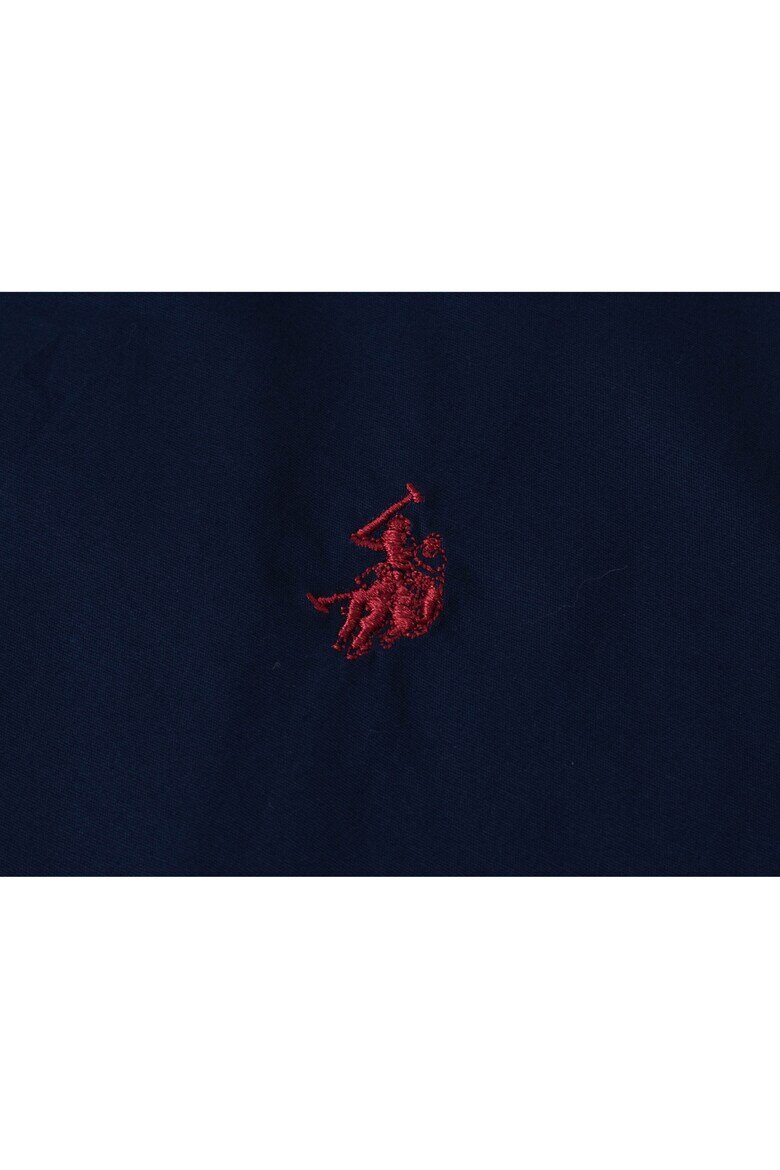 U.S. Polo Assn. Мъжка риза вталена бяла памук