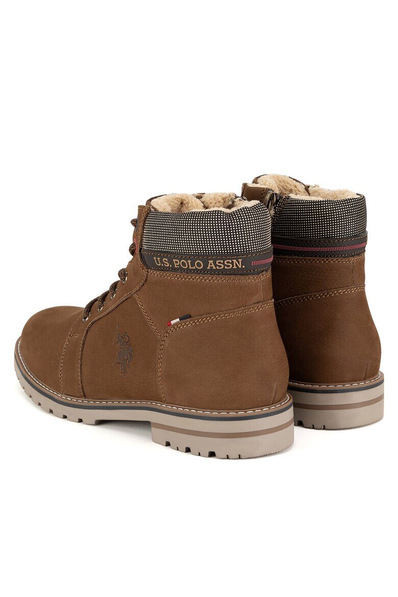 U.S. Polo Assn. Мъжки боти естествена кожа кафяви
