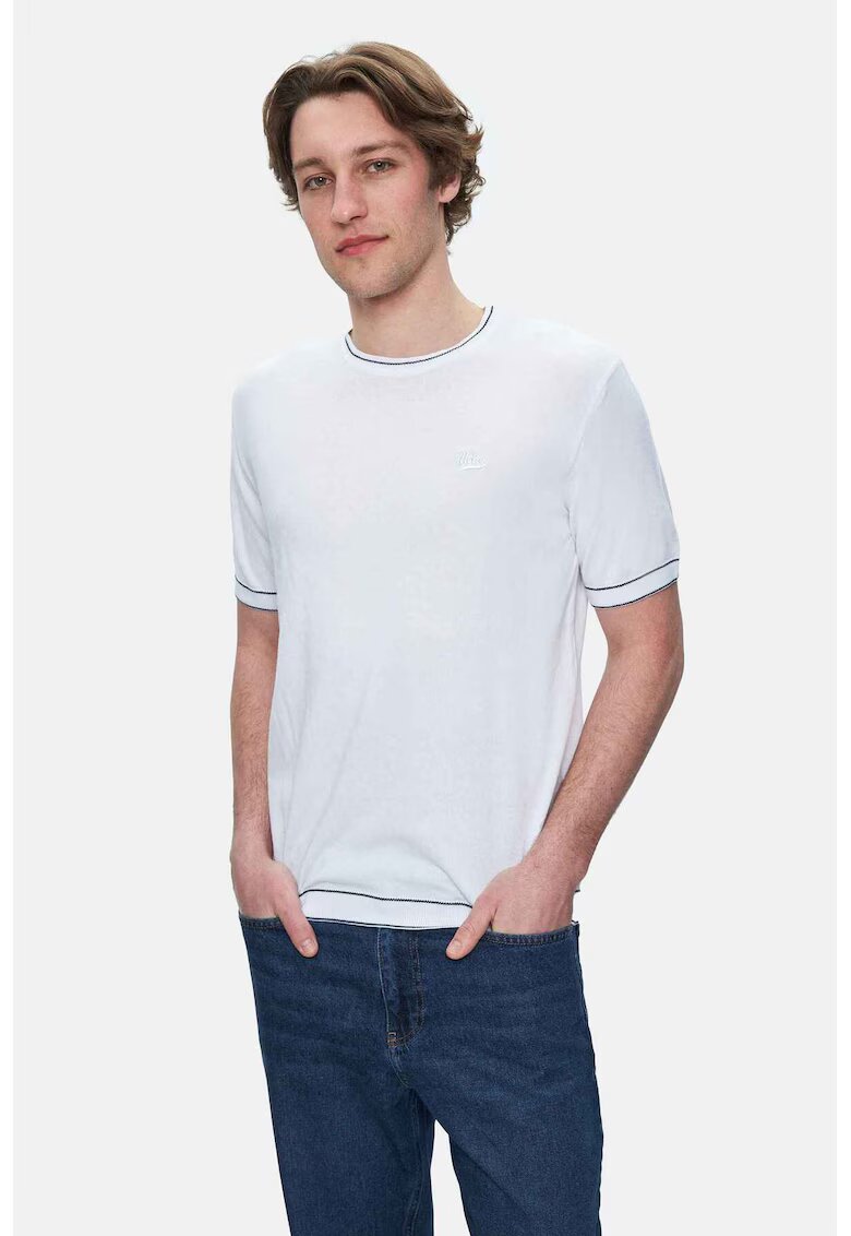 UCLA Fared Regular Fit Crewneck T-shirt - Бял