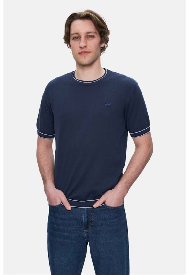 UCLA Fared Regular Fit Crewneck T-shirt - Тъмносин