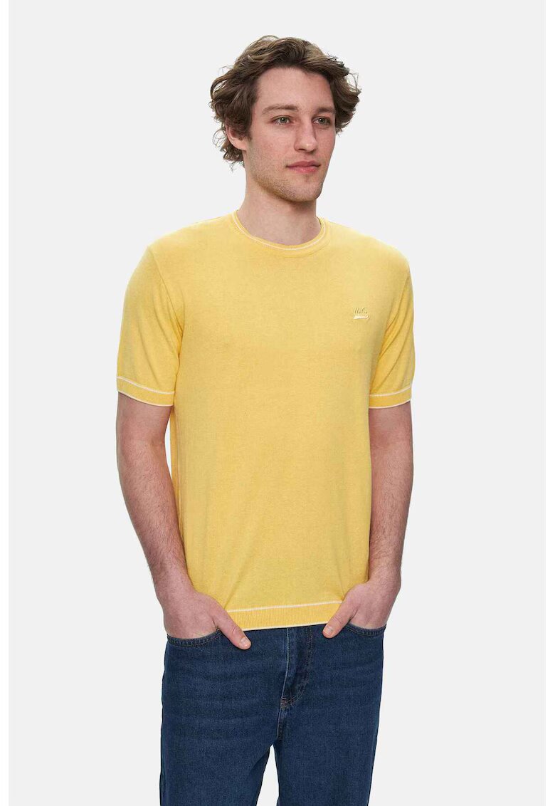 UCLA Fared Regular Fit Crewneck T-shirt - Жълт