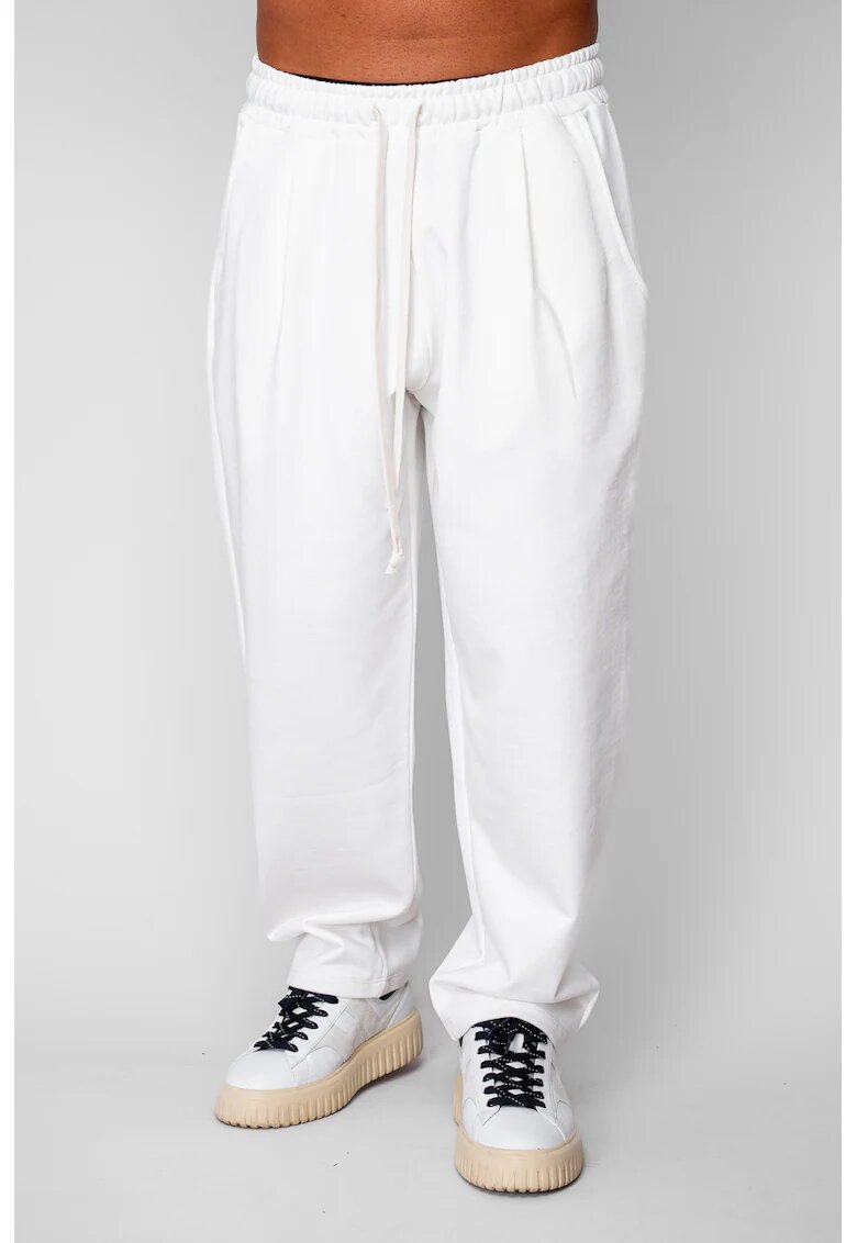 uFIT Дълъг прав панталон Oversized от 100% памук - 400гр/кв.м Premium Edition Off White 20161