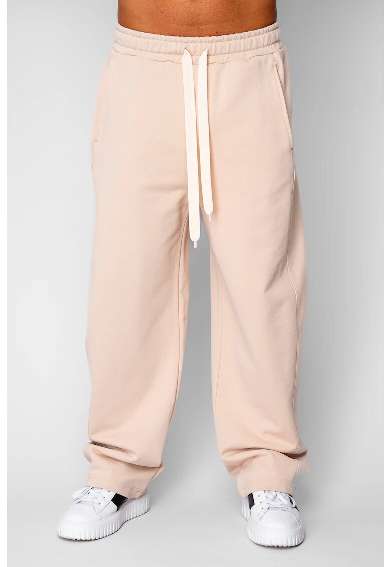 uFIT Дълги прави панталони Oversized от 100% Памук Бежови 20577
