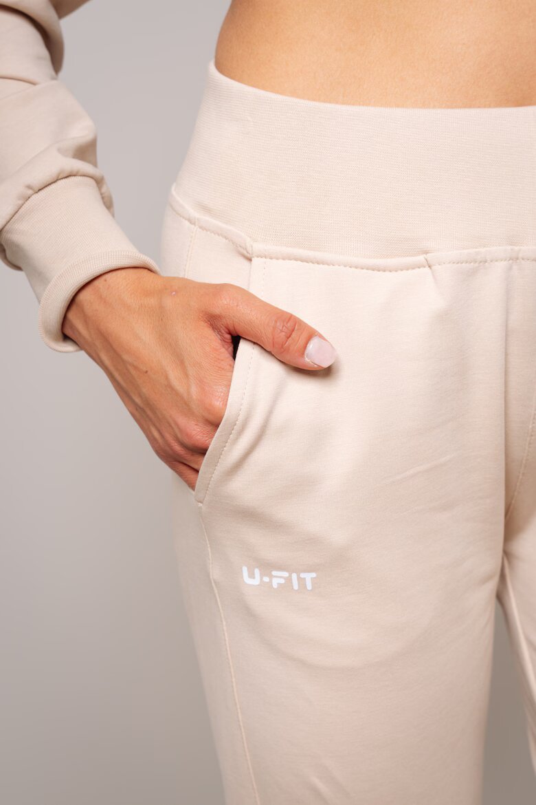 uFIT Комплект Hypera суичър и панталон Светло бежов 12602 Светло бежово
