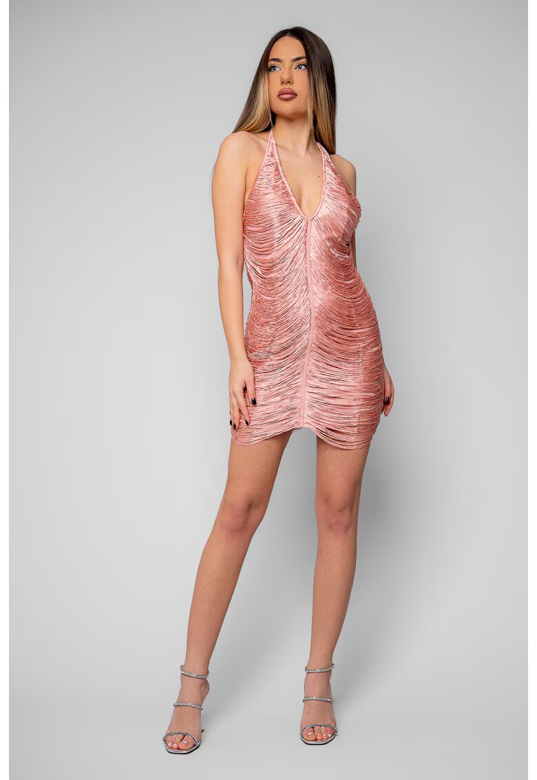 uFIT Мини рокля с ресни тип апликации Rose Quartz 20382
