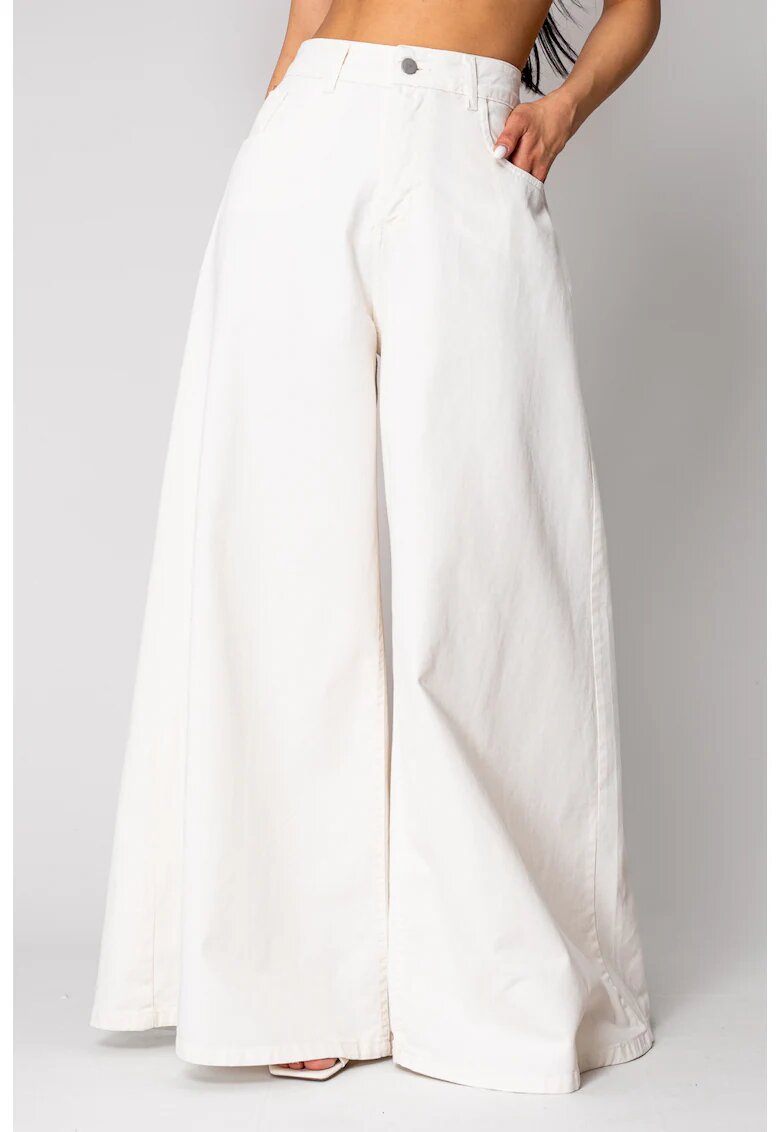 uFIT Широки дънки Off White 15784 - Бял