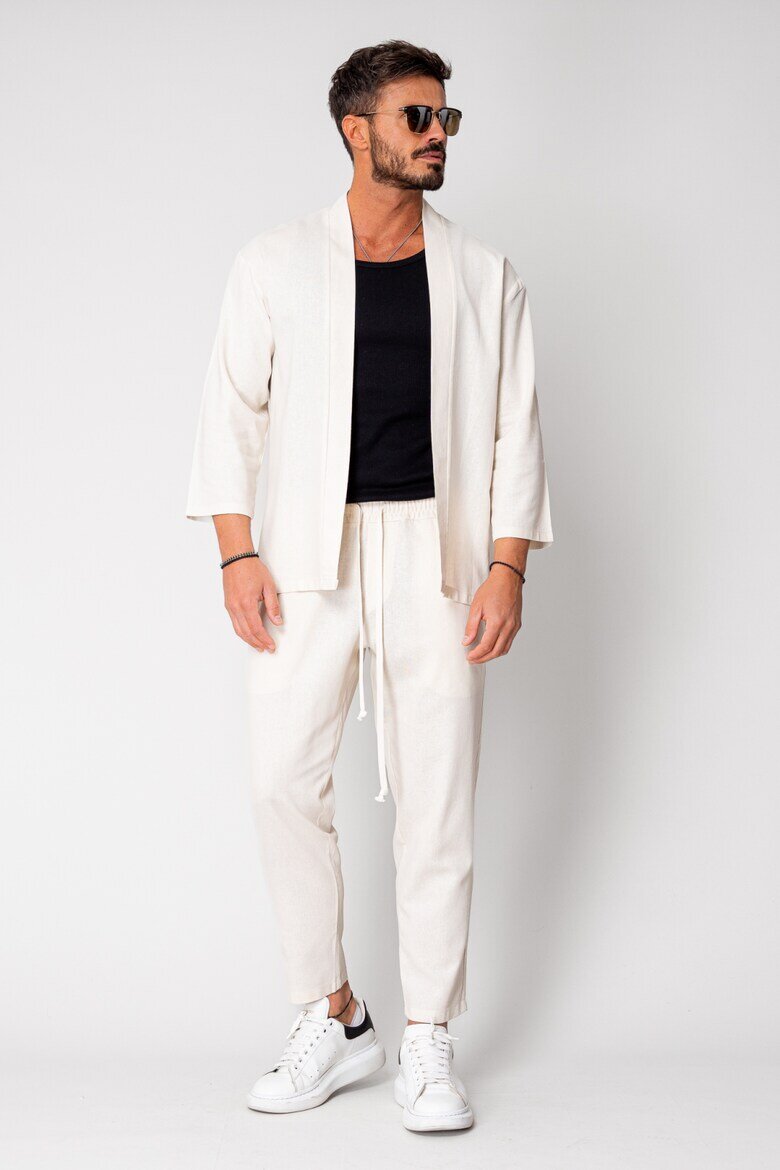 uFIT Яке и дълъг панталон Tulum Кимоно Off White 15948 Бял