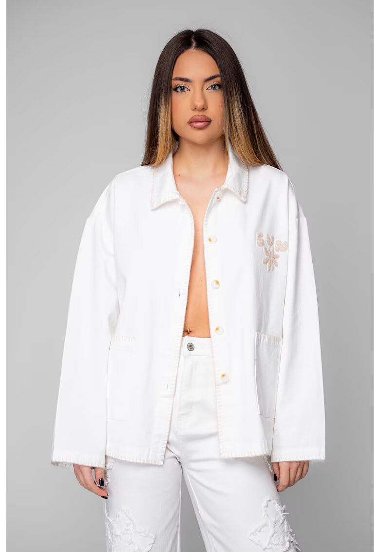 uFIT Яке с бродерия Off White/Бежово 20371 - Бял/Бежов