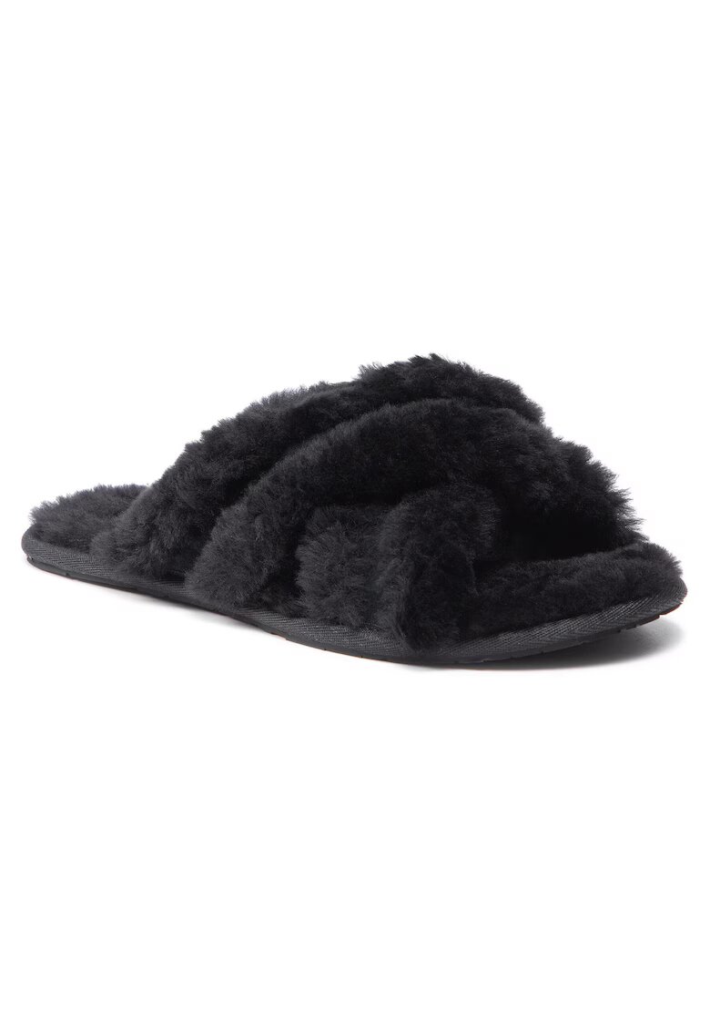 UGG Чехли W Scuffita - естествена кожа - черни