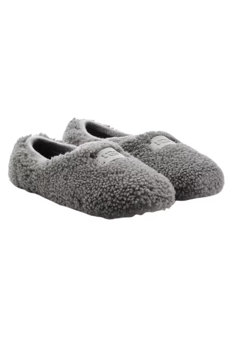 UGG Дамски чехли слипон - синтетичен косъм - сиви - зимни -