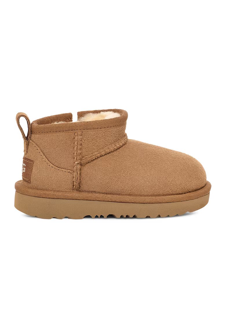 UGG Непромокаеми велурени боти Classic Ultra Mini - Карамел