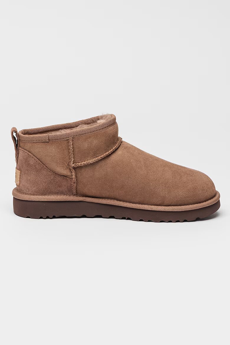 UGG Непромокаеми велурени боти Classic Ultra Mini с лесно обуване Кафяв
