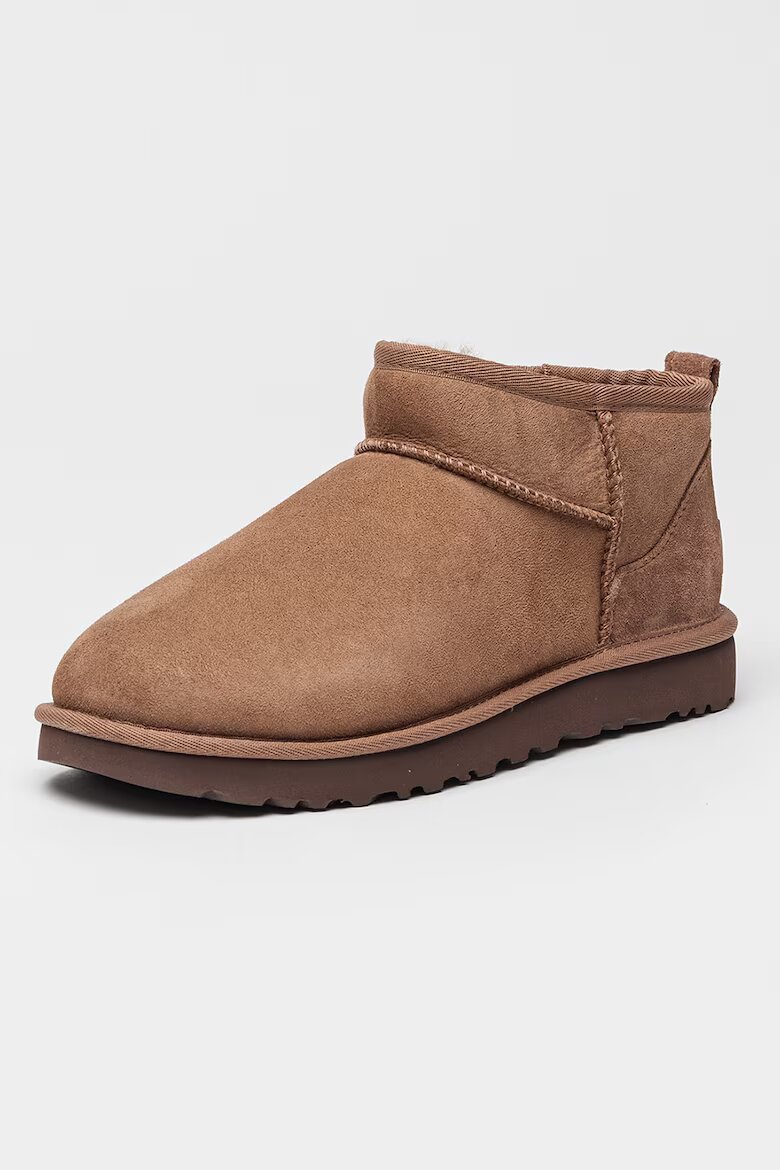 UGG Непромокаеми велурени боти Classic Ultra Mini с лесно обуване Кафяв