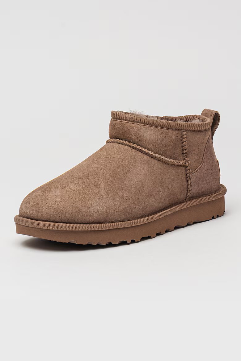 UGG Непромокаеми велурени боти Classic Ultra Mini с лесно обуване Светло кафяво