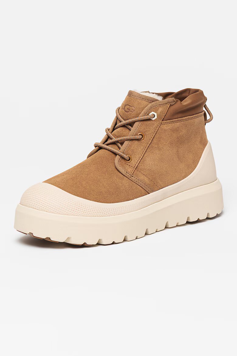 UGG Непромокаеми велурени боти Neumel Слонова кост/Карамел