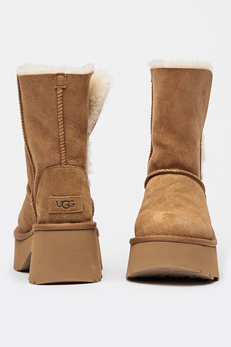 UGG Полускосени велурени ботуши Esmee Камел