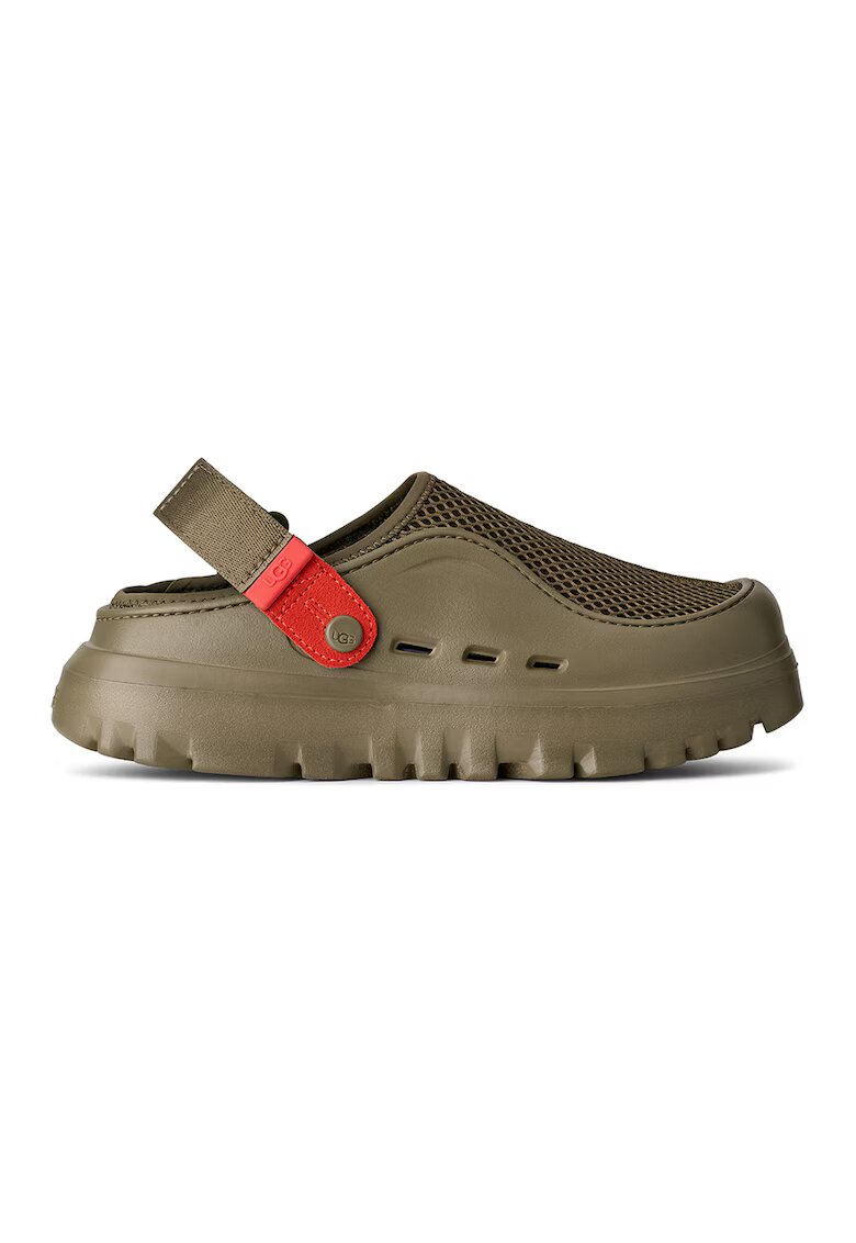 UGG Сабо PeakMod Breathe с каишка на петата - Червен/Маслинено зелено