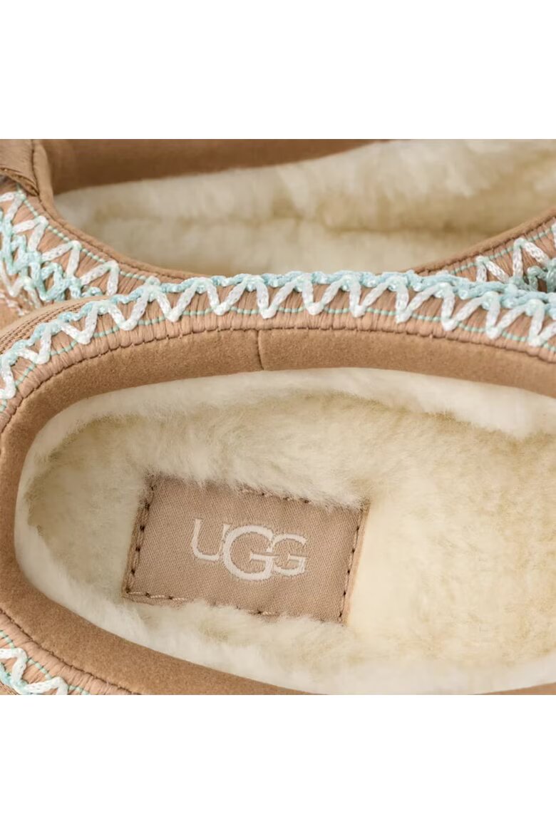 UGG Saboti din piele intoarsa pentru copii Tazz Sand 1122553-SAN