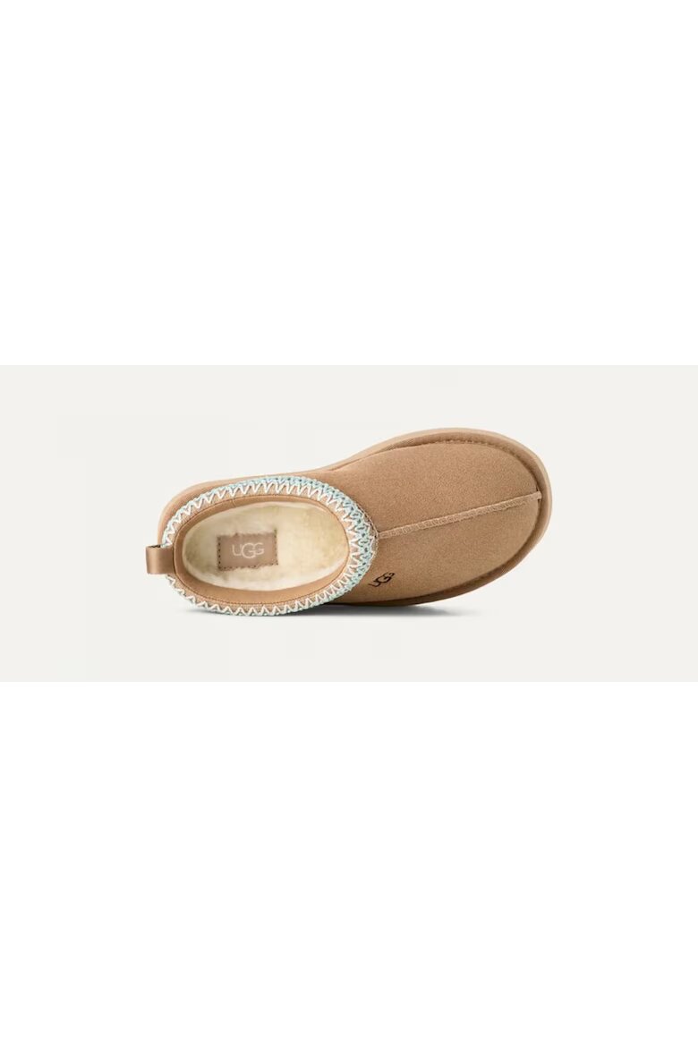 UGG Saboti din piele intoarsa pentru copii Tazz Sand 1122553-SAN