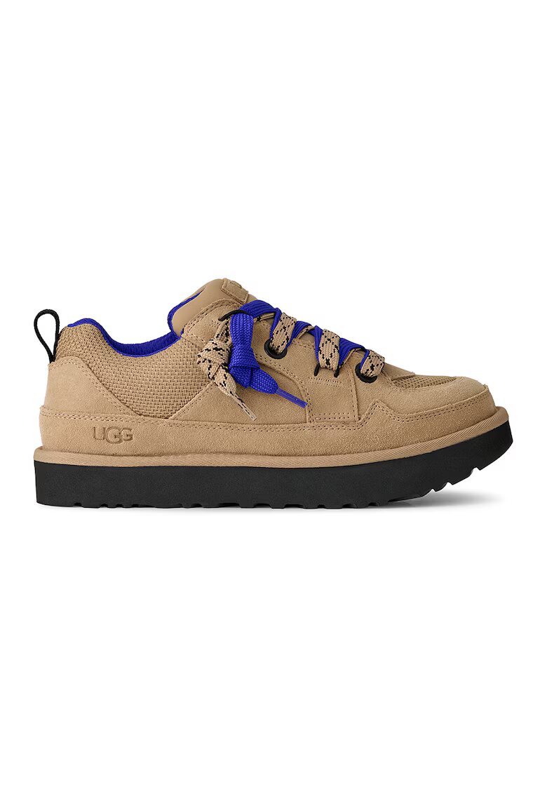 UGG Спортни обувки Lo Lowmel от велур и мрежести зони - Бежов/Син