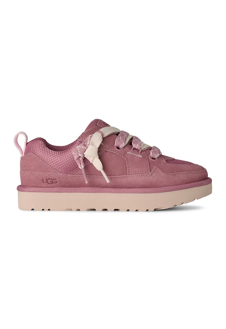 UGG Спортни обувки Lo Lowmel от велур и мрежести зони - Прашно розово