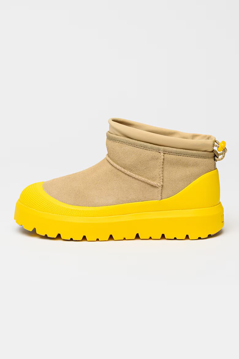 UGG Унисекс боти Classic Ultra Mini Жълт/Бежов