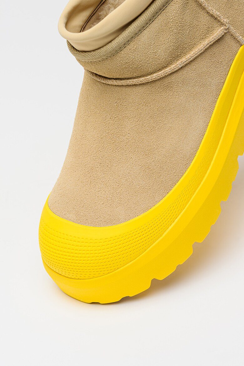 UGG Унисекс боти Classic Ultra Mini Жълт/Бежов