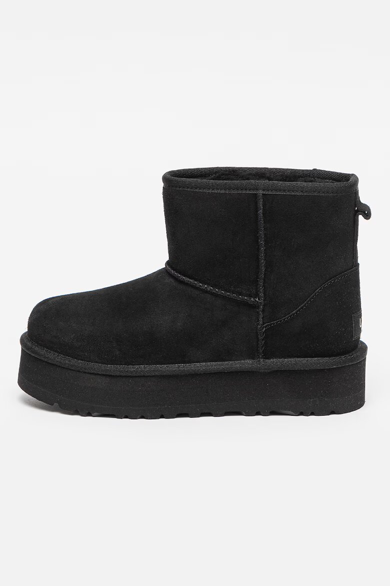 UGG Велурени боти Classic Mini Черен