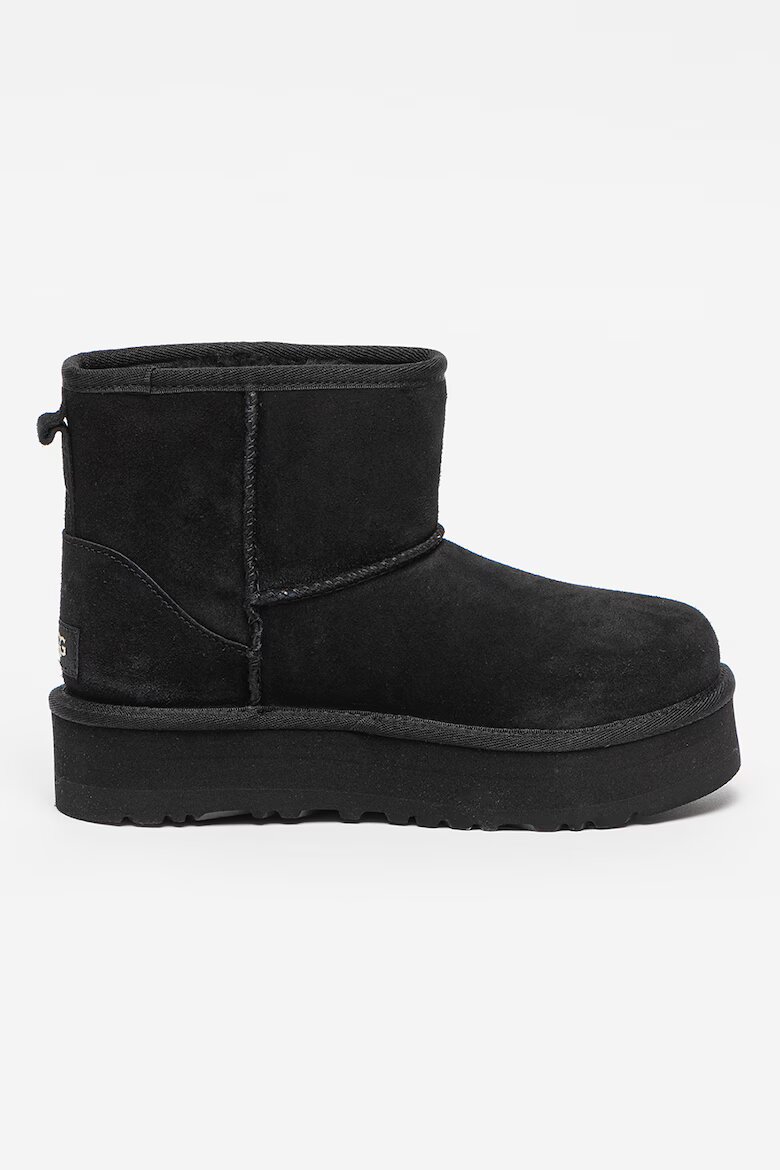 UGG Велурени боти Classic Mini Черен