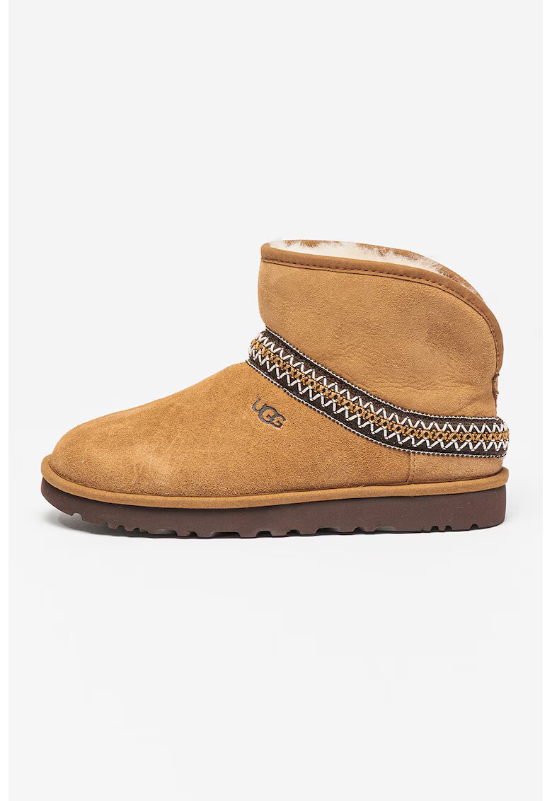 UGG Велурени боти Classic Mini Crescent
