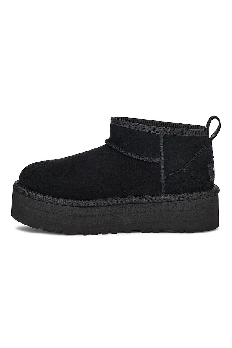 UGG Велурени боти Classic Ultra Черен