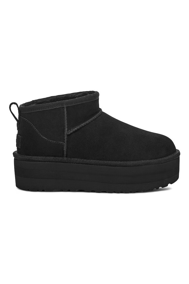 UGG Велурени боти Classic Ultra Mini Черен