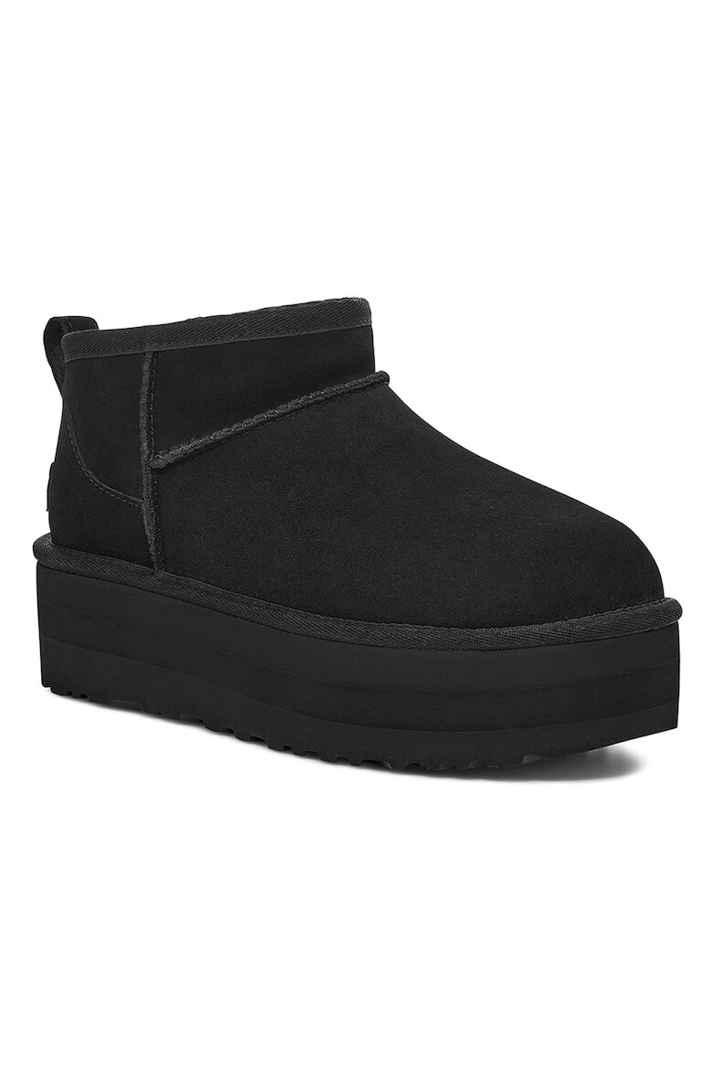UGG Велурени боти Classic Ultra Mini Черен