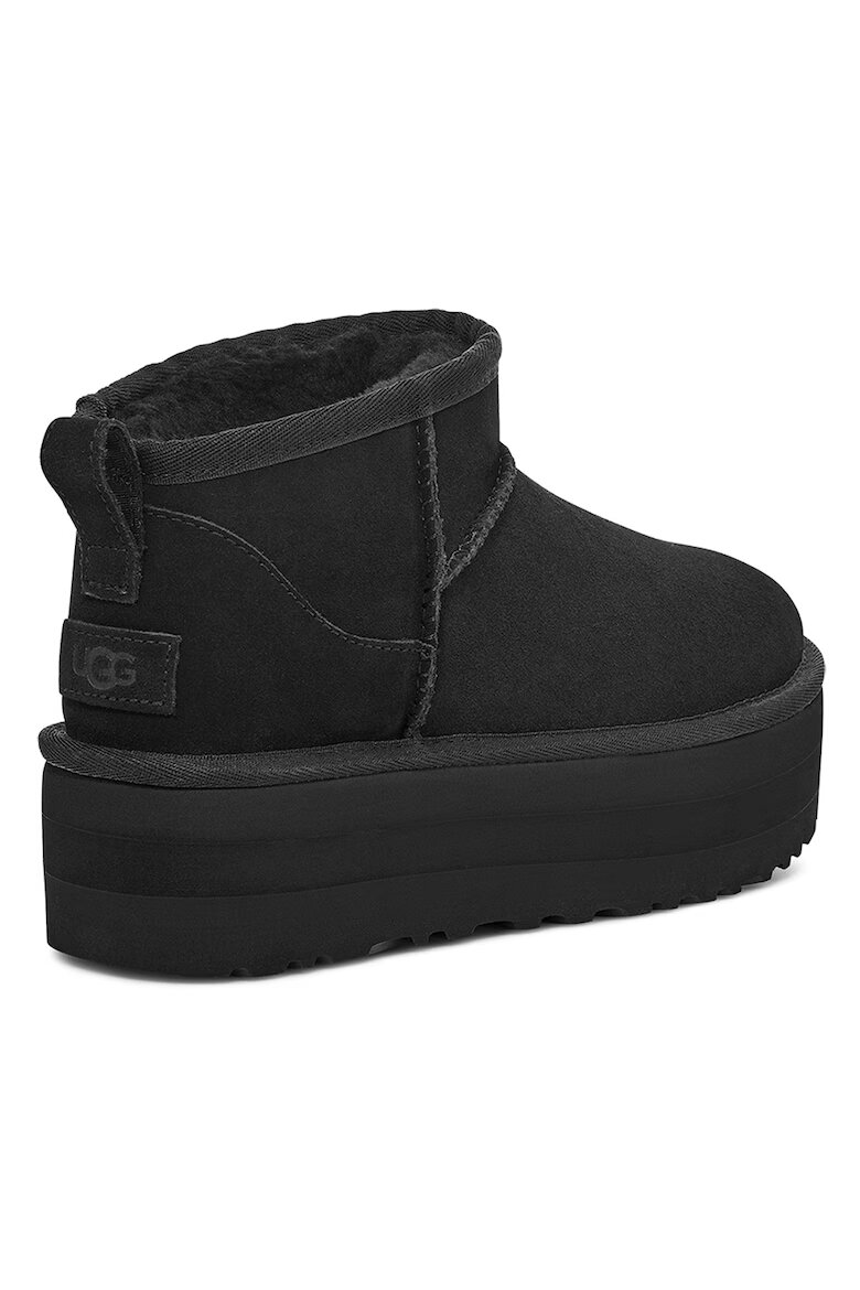 UGG Велурени боти Classic Ultra Mini Черен