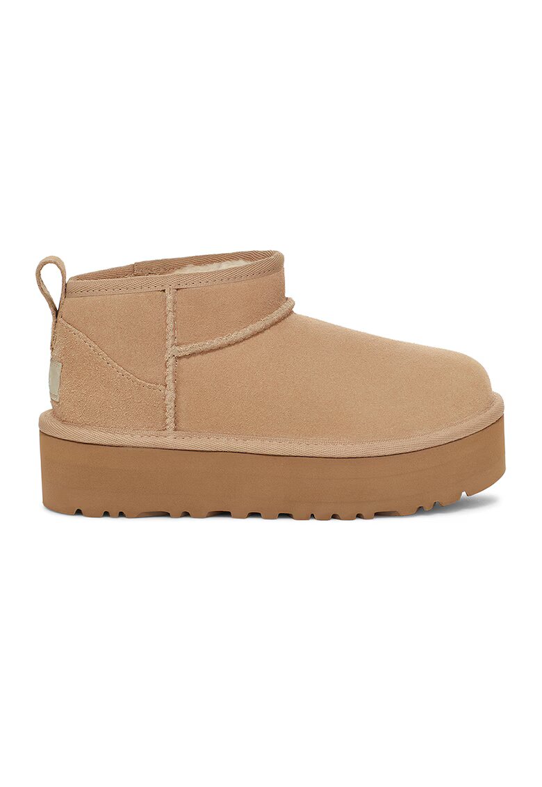 UGG Велурени боти Classic Ultra - Светлокафяв