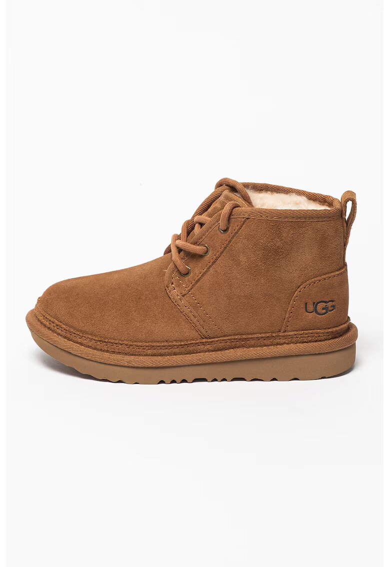 UGG Велурени боти Neumel II с мъхеста подплата - Камел