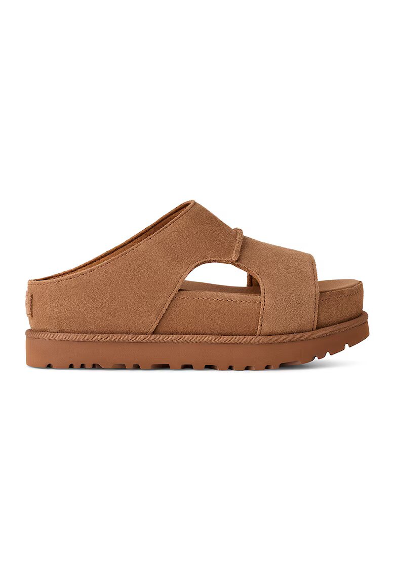UGG Велурени чехли Goldenstar Hi Cutout - Карамел